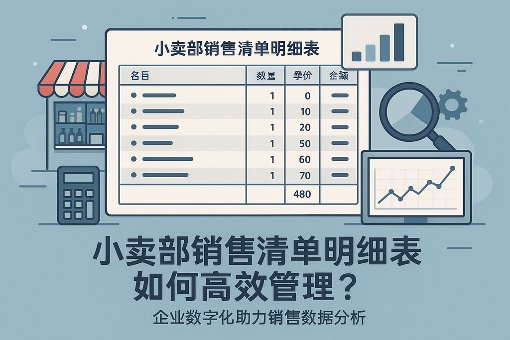 小卖部销售清单明细表如何高效管理？企业数字化助力销售数据分析