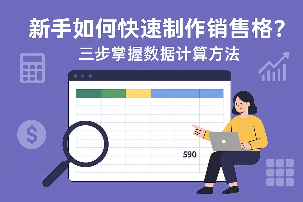 新手如何快速制作销售表格？三步掌握数据计算方法