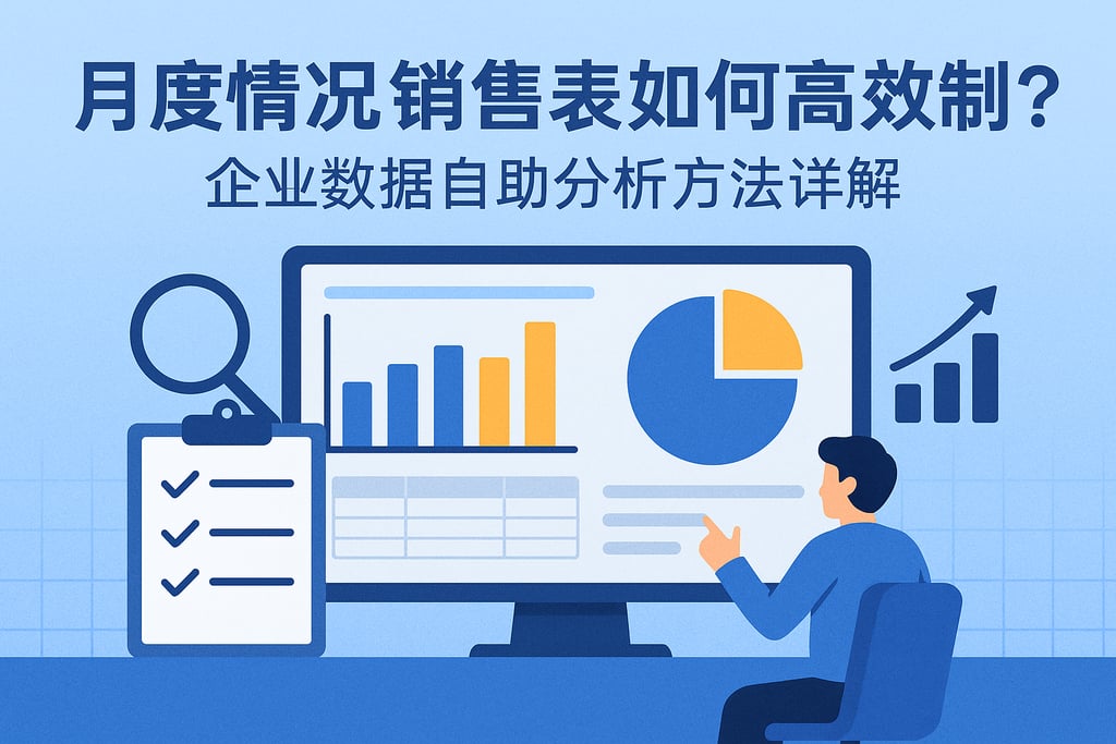 月度情况销售表如何高效制作？企业数据自助分析方法详解