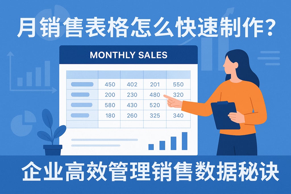 月销售表格怎么快速制作？企业高效管理销售数据秘诀