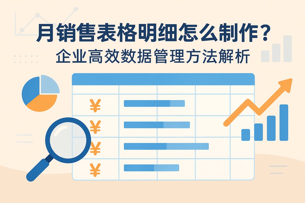 月销售表格明细怎么制作？企业高效数据管理方法解析