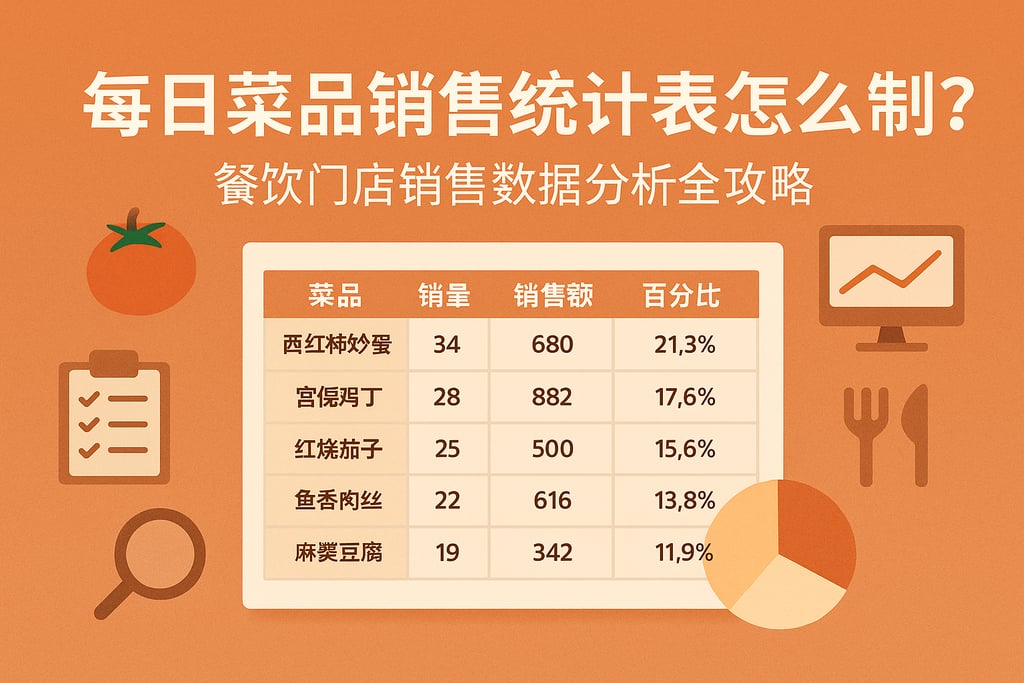 每日菜品销售统计表怎么制作？餐饮门店销售数据分析全攻略