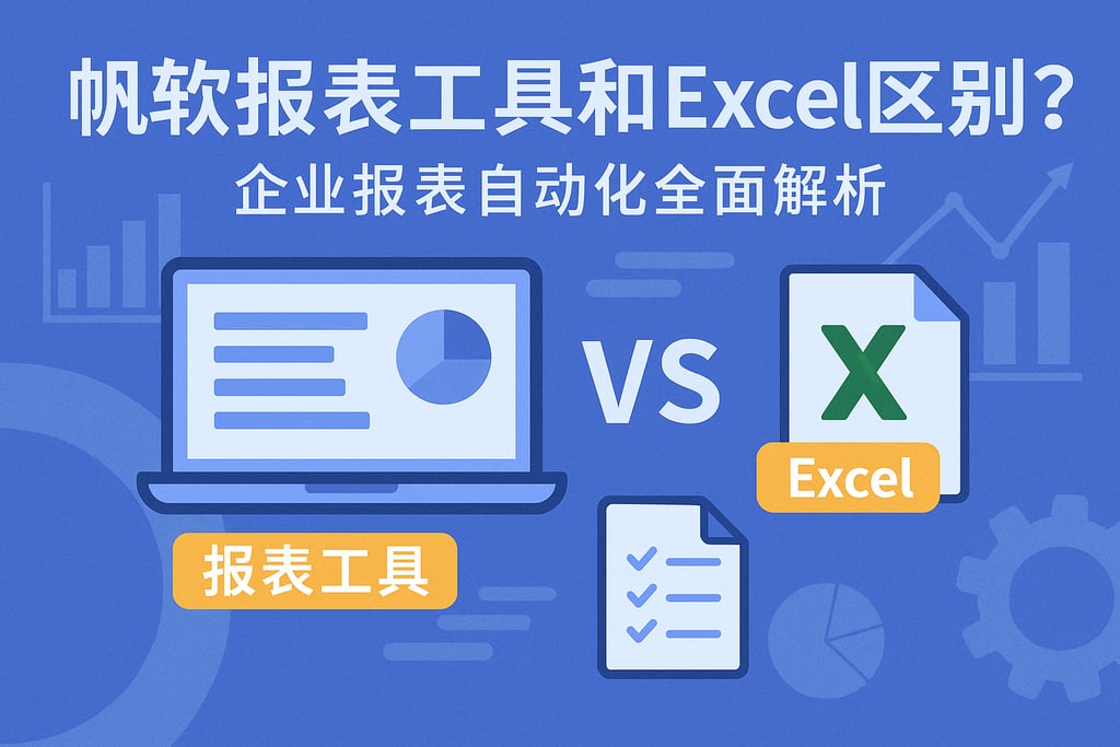帆软报表工具和Excel区别？企业报表自动化全面解析