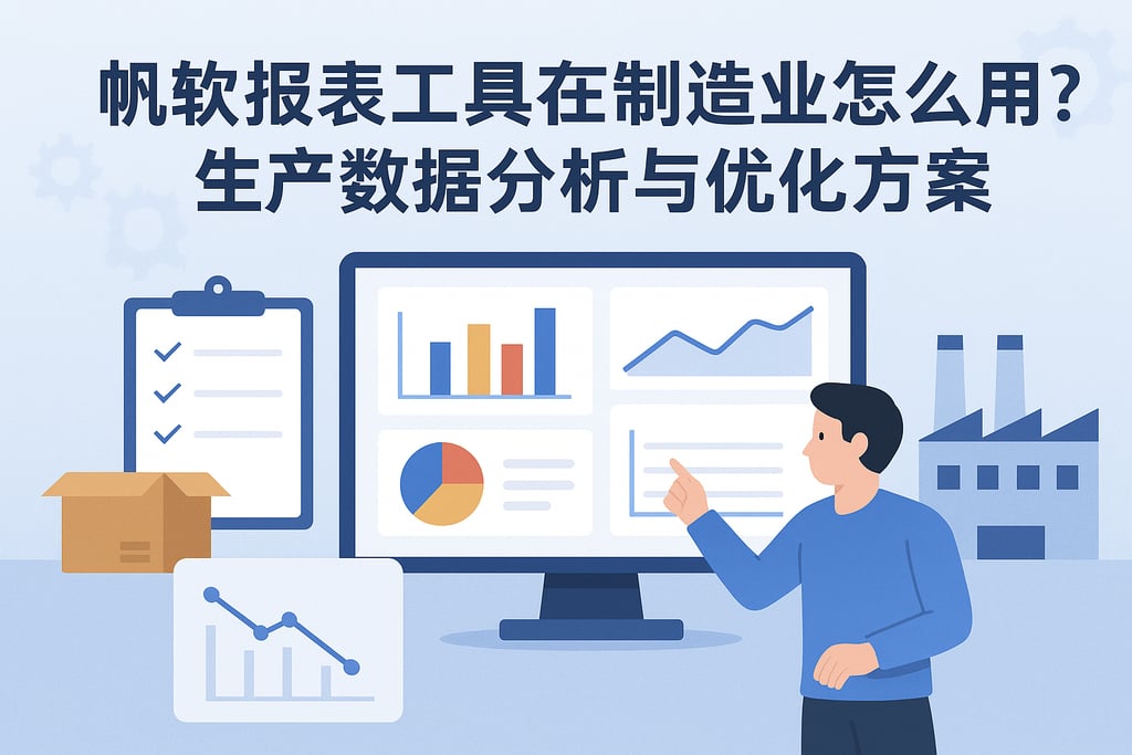 帆软报表工具在制造业怎么用？生产数据分析与优化方案