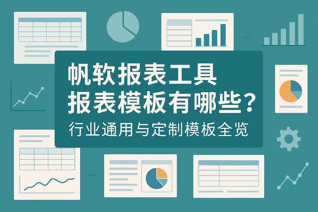 帆软报表工具报表模板有哪些？行业通用与定制模板全览