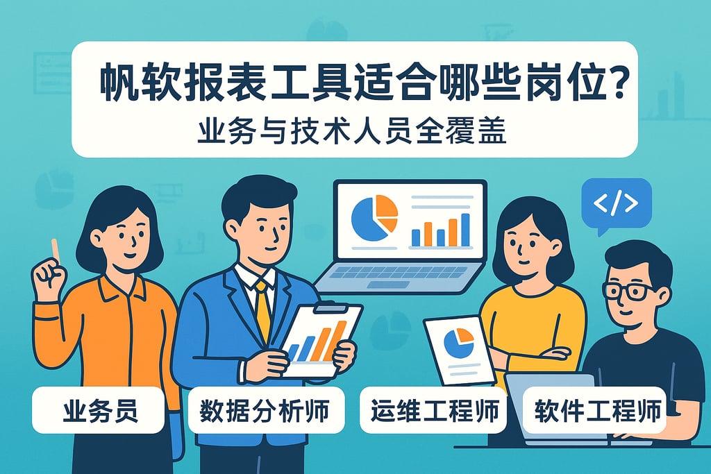 帆软报表工具适合哪些岗位？业务与技术人员全覆盖