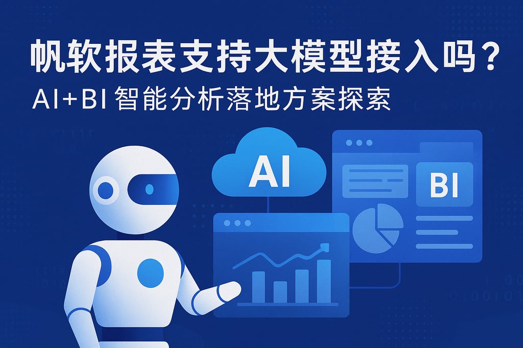 帆软报表支持大模型接入吗？AI+BI智能分析落地方案探索