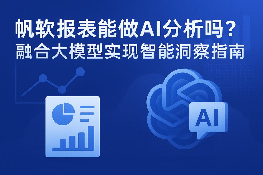 帆软报表能做AI分析吗？融合大模型实现智能洞察指南