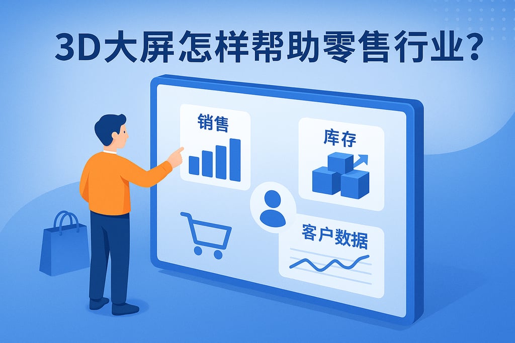 3D大屏怎样帮助零售行业？销售、库存、客户数据全景展示
