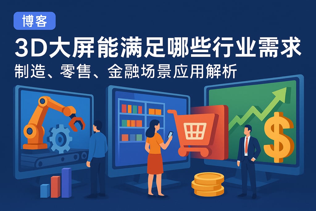 3D大屏能满足哪些行业需求？制造、零售、金融场景应用解析