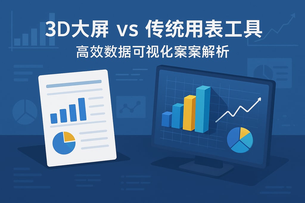 三维大屏对比传统报表工具？高效数据可视化方案解析