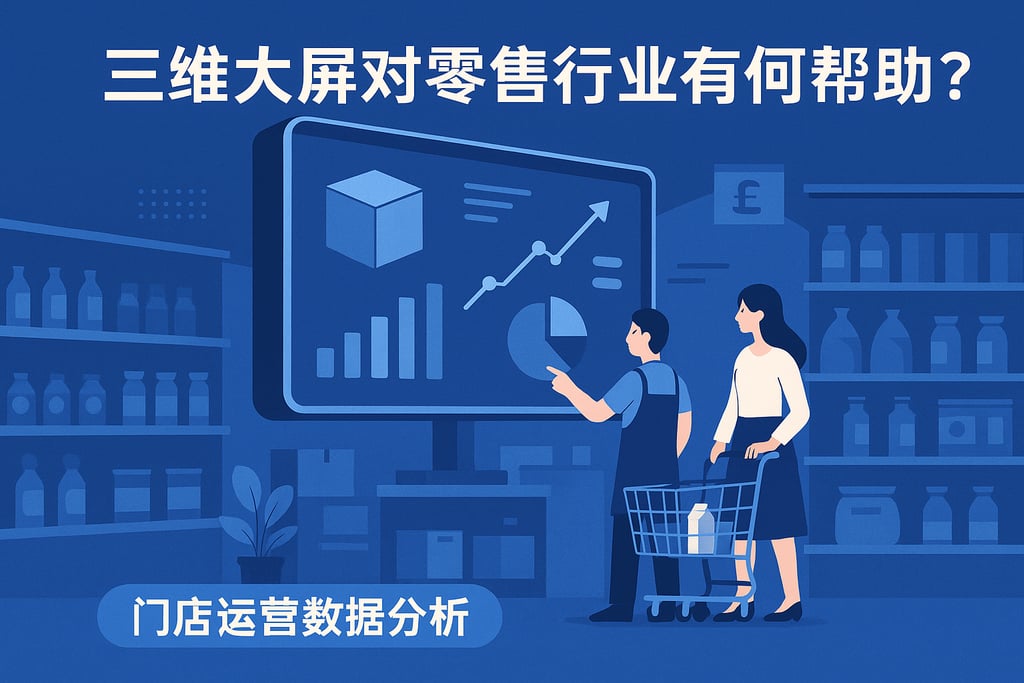 三维大屏对零售行业有何帮助？门店运营数据分析
