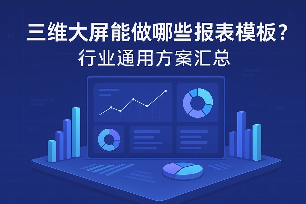 三维大屏能做哪些报表模板？行业通用方案汇总