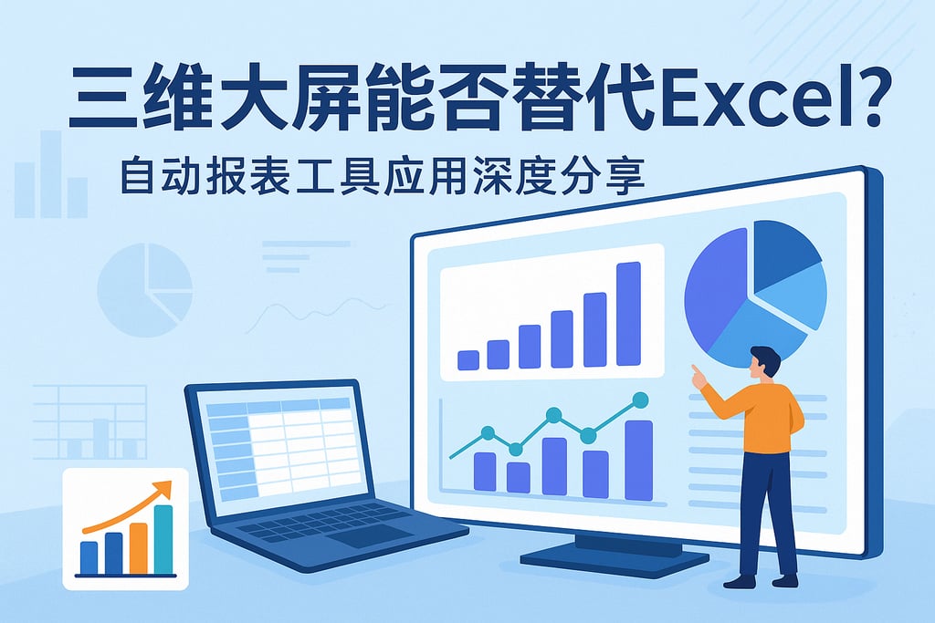 三维大屏能否替代Excel？自动报表工具应用深度分享