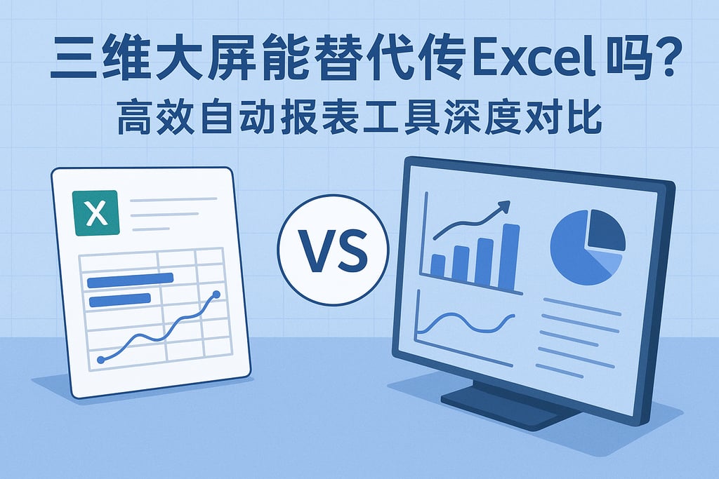 三维大屏能替代传统Excel吗？高效自动报表工具深度对比
