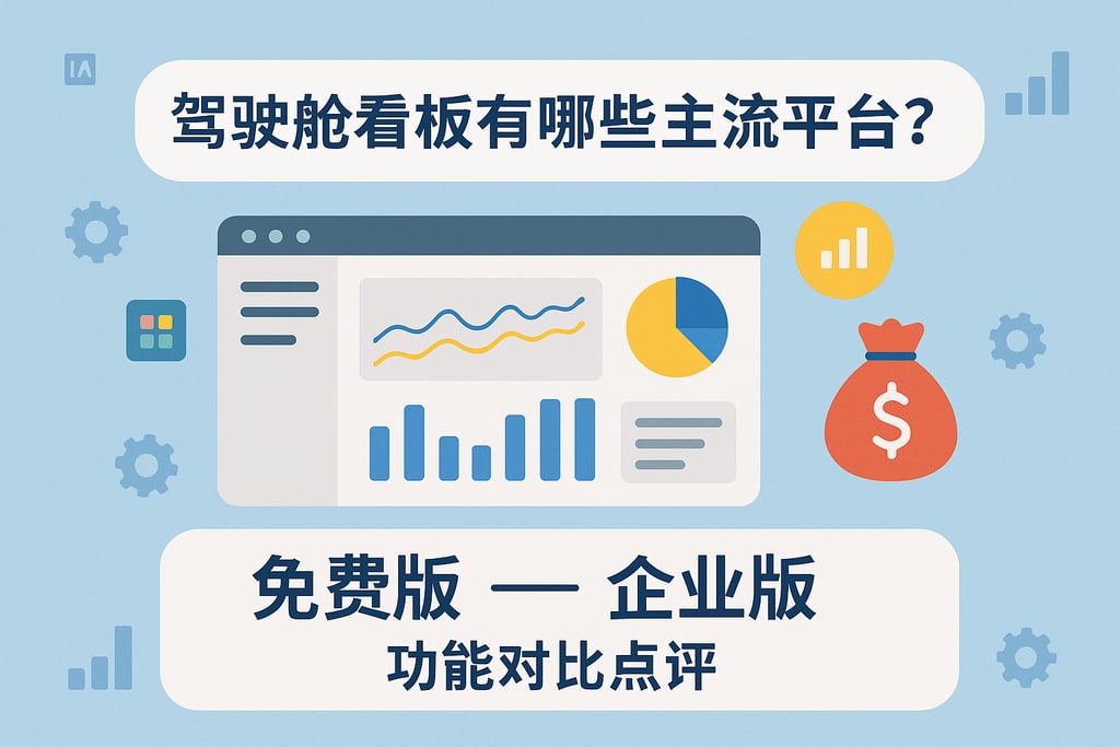驾驶舱看板有哪些主流平台？免费版与企业版功能对比点评