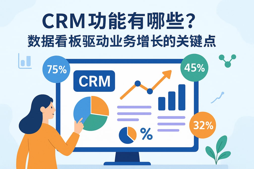 CRM功能有哪些？数据看板驱动业务增长的关键点