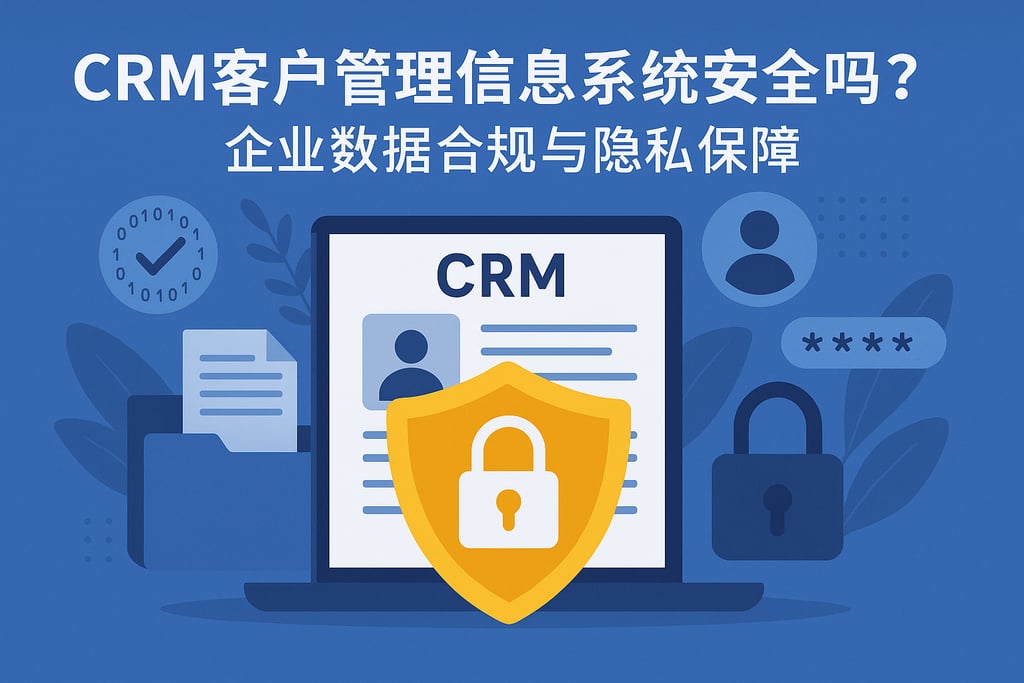 CRM客户管理信息系统安全吗？企业数据合规与隐私保障
