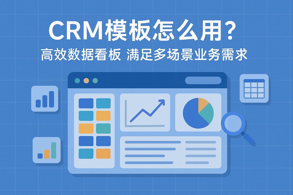 CRM模板怎么用？高效数据看板满足多场景业务需求
