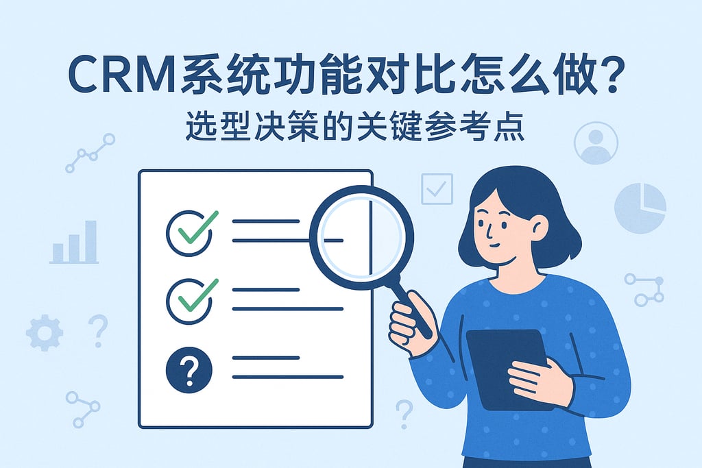 CRM系统功能对比怎么做？选型决策的关键参考点
