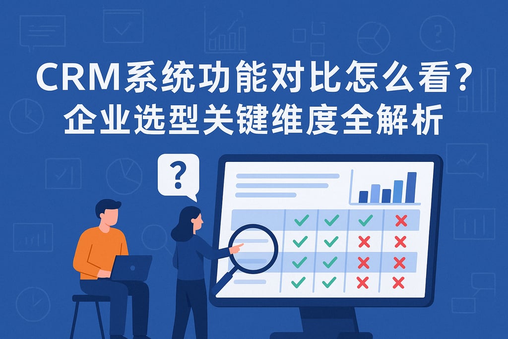 CRM系统功能对比怎么看？企业选型关键维度全解析