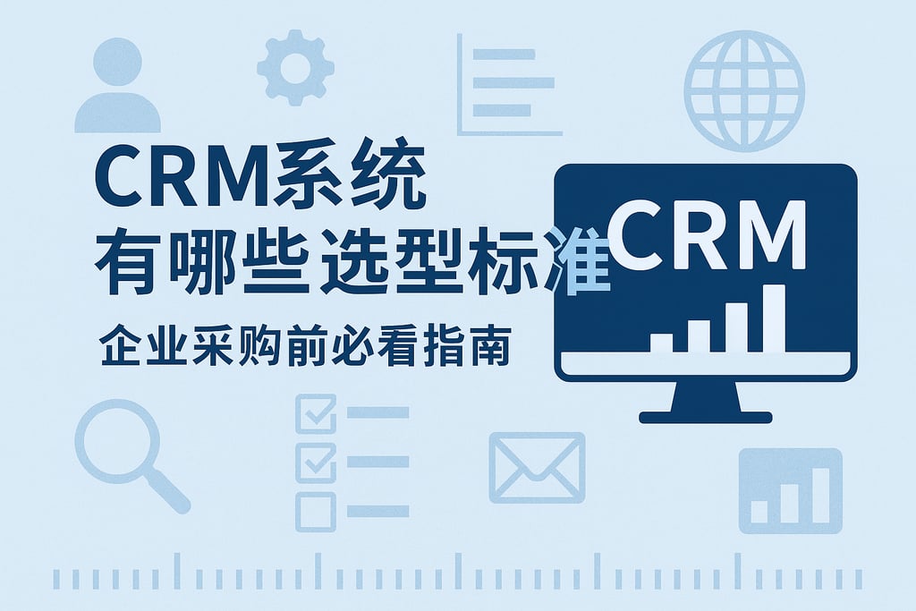 CRM系统有哪些选型标准？企业采购前必看指南