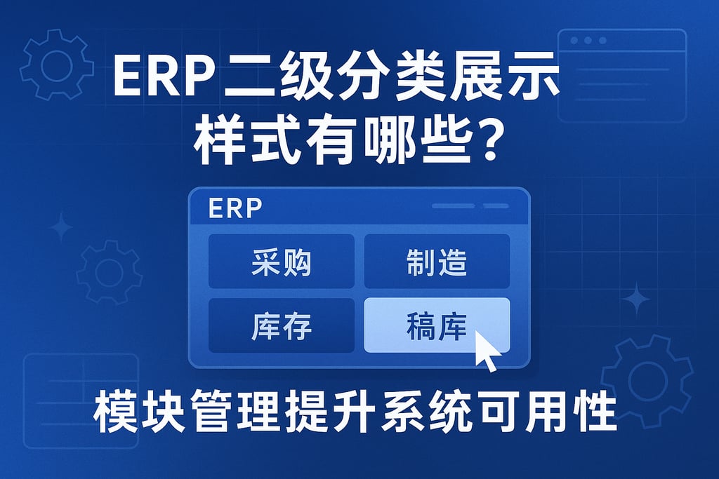 ERP二级分类展示样式有哪些？模块管理提升系统可用性