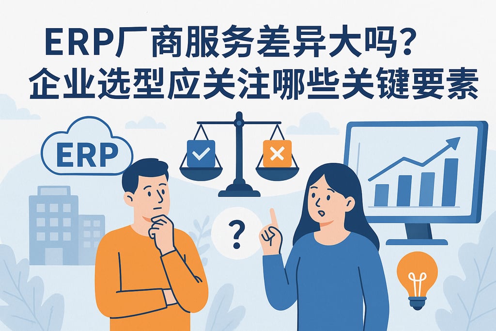 ERP厂商服务差异大吗？企业选型应关注哪些关键要素
