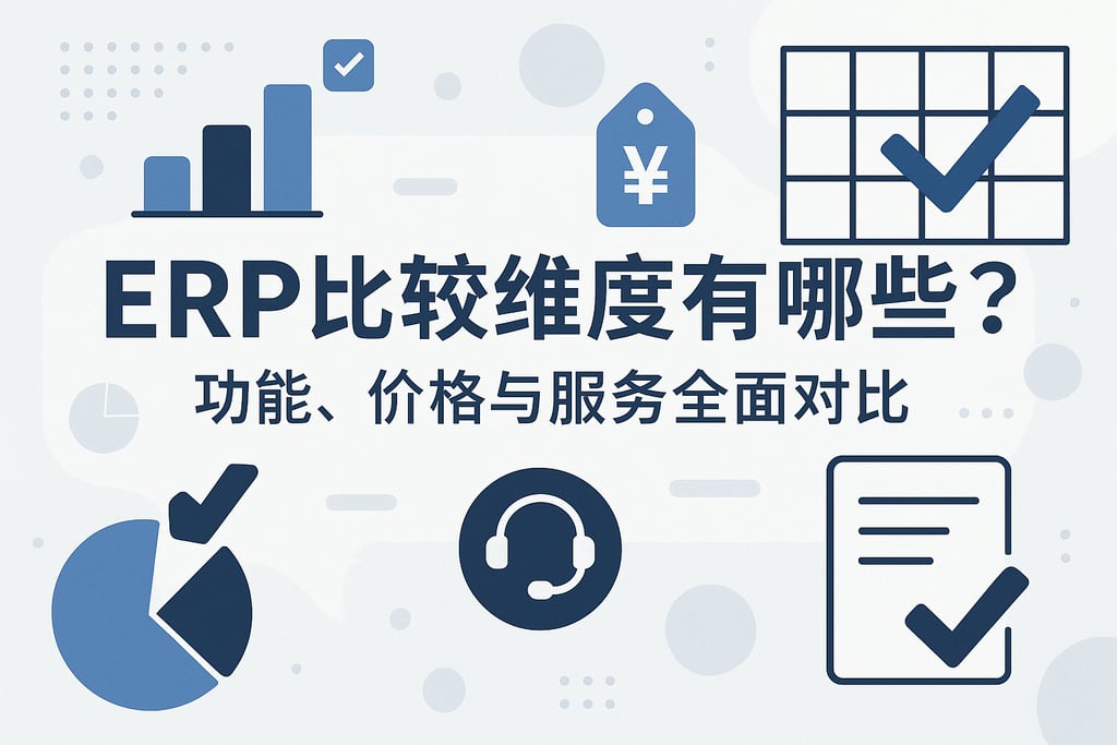 ERP比较维度有哪些？功能、价格与服务全面对比
