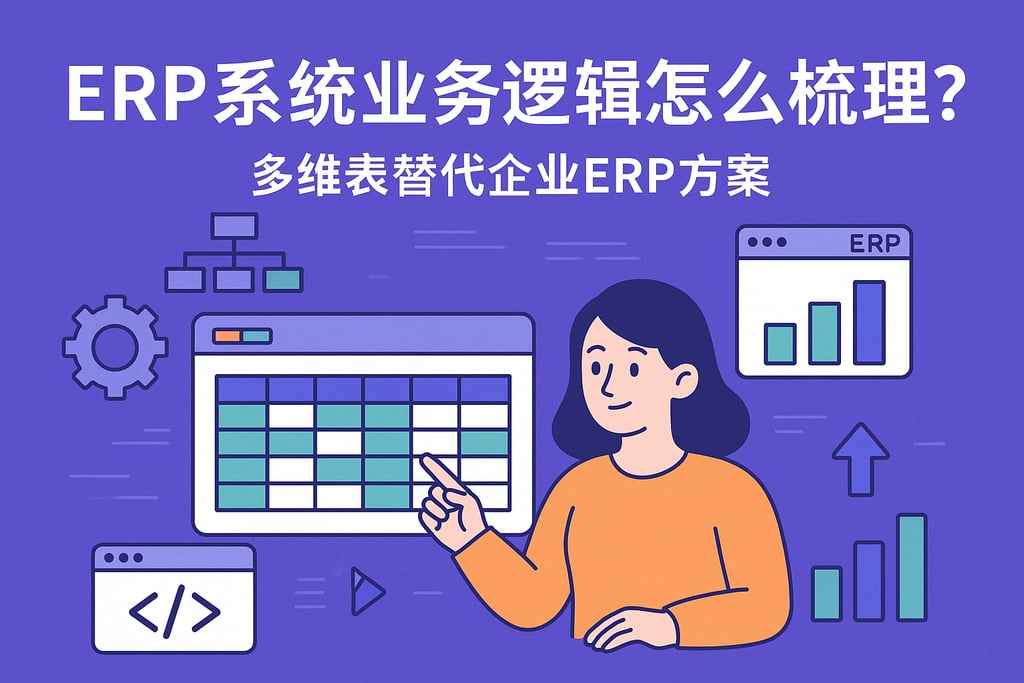 ERP系统业务逻辑怎么梳理？多维表替代企业ERP方案