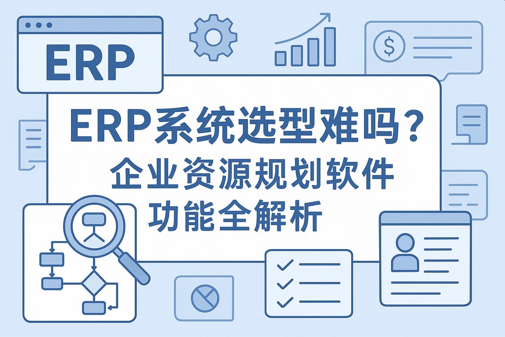 ERP系统选型难吗？企业资源规划软件功能全解析