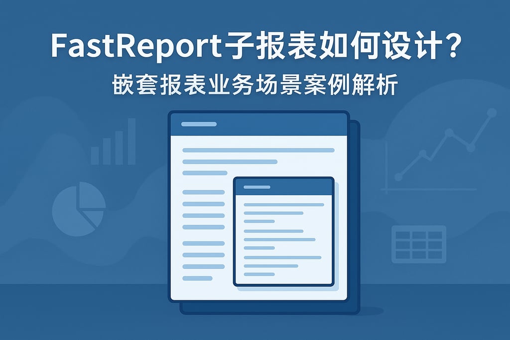 FastReport子报表如何设计？嵌套报表业务场景案例解析