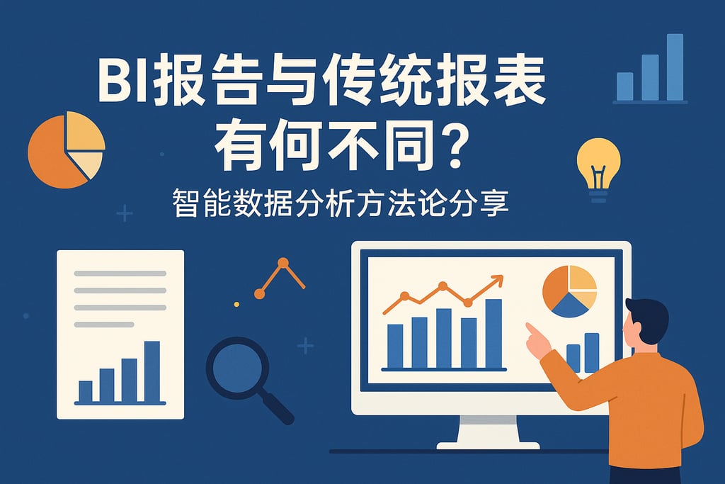 bireporting和传统报表有何不同？智能数据分析方法论分享