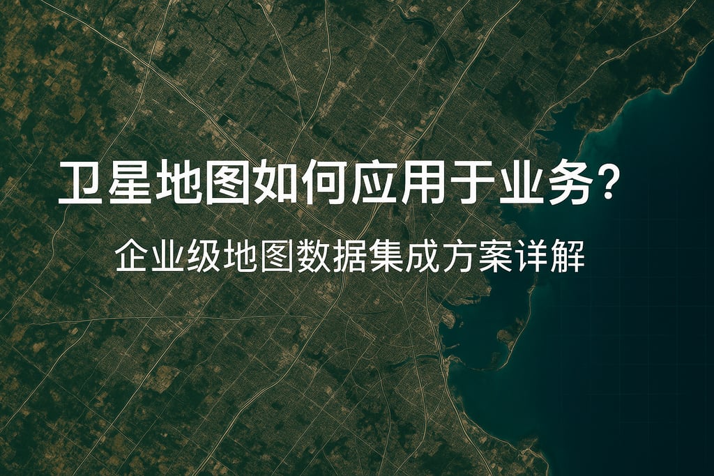 卫星地图如何应用于业务？企业级地图数据集成方案详解
