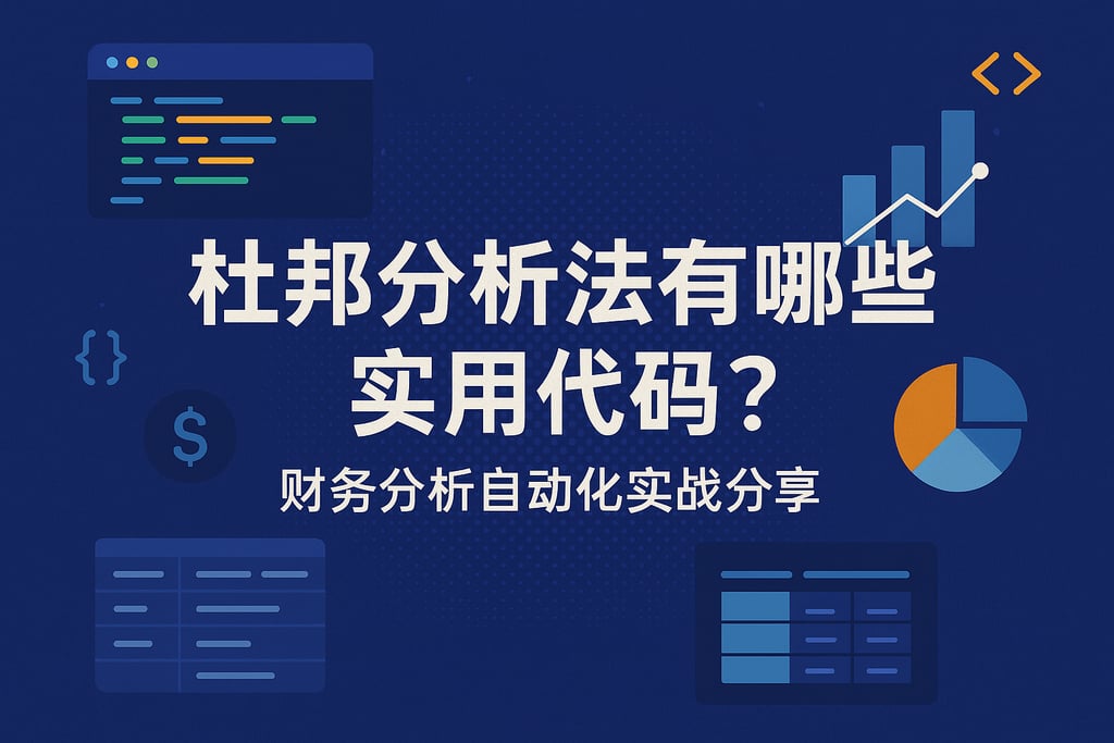 杜邦分析法有哪些实用代码？财务分析自动化实战分享