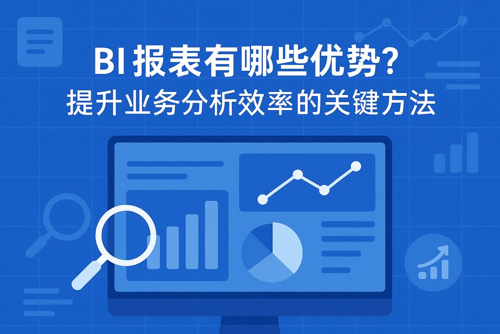 BI报表有哪些优势？提升业务分析效率的关键方法