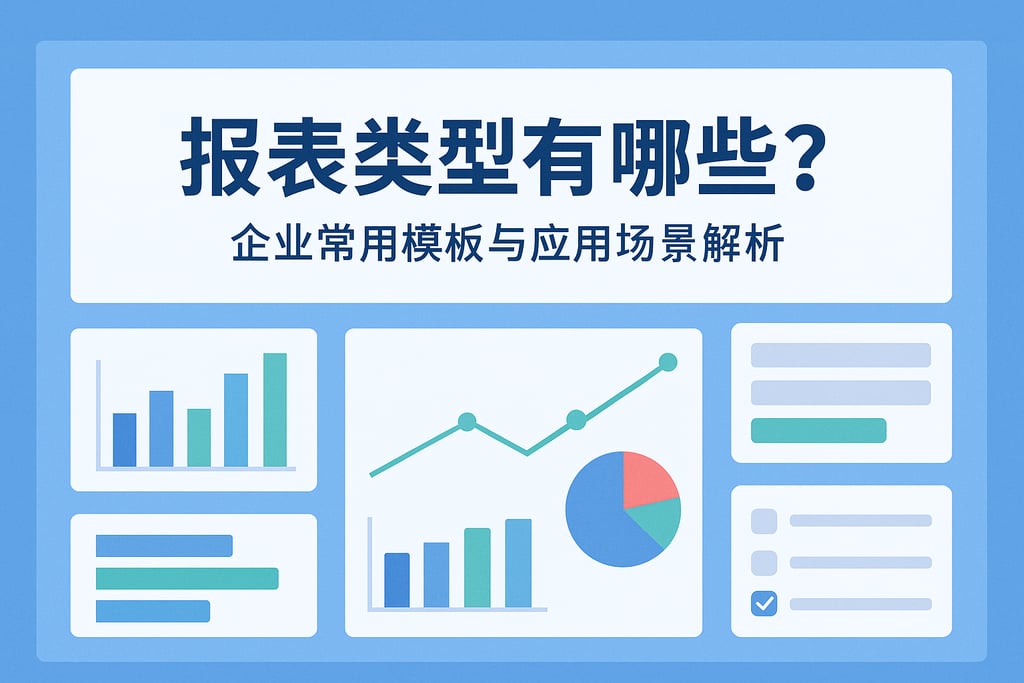 报表类型有哪些？企业常用模板与应用场景解析