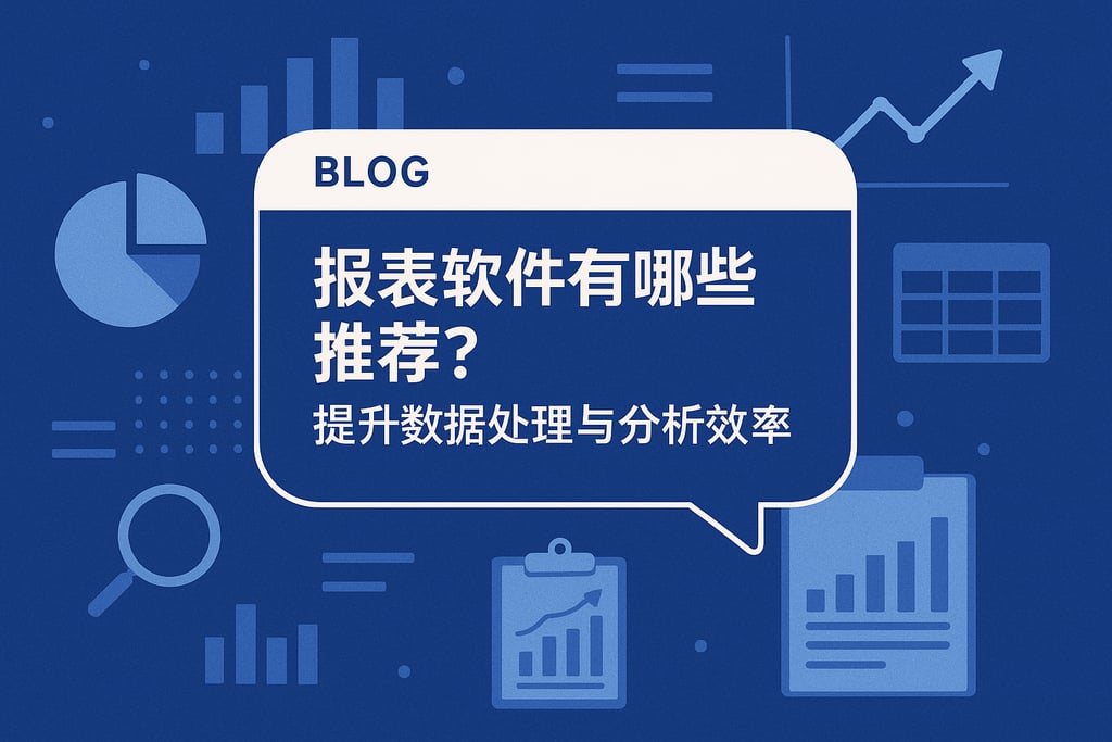 报表软件有哪些推荐？提升数据处理与分析效率
