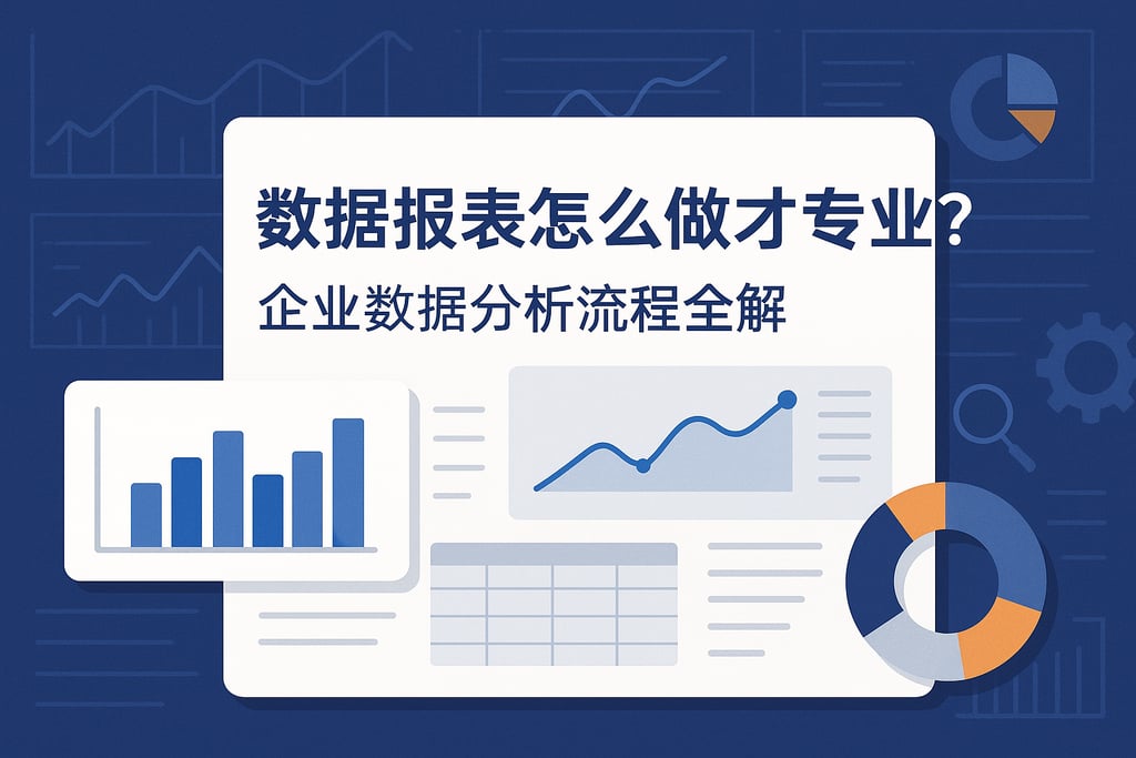 数据报表怎么做才专业？企业数据分析流程全解