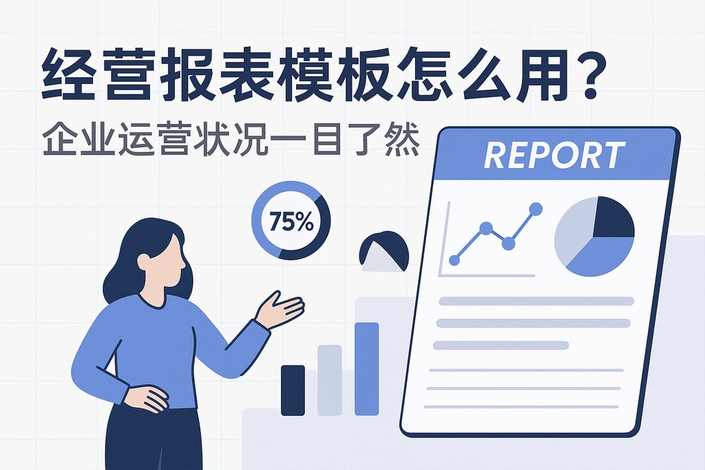 经营报表模板怎么用？企业运营状况一目了然