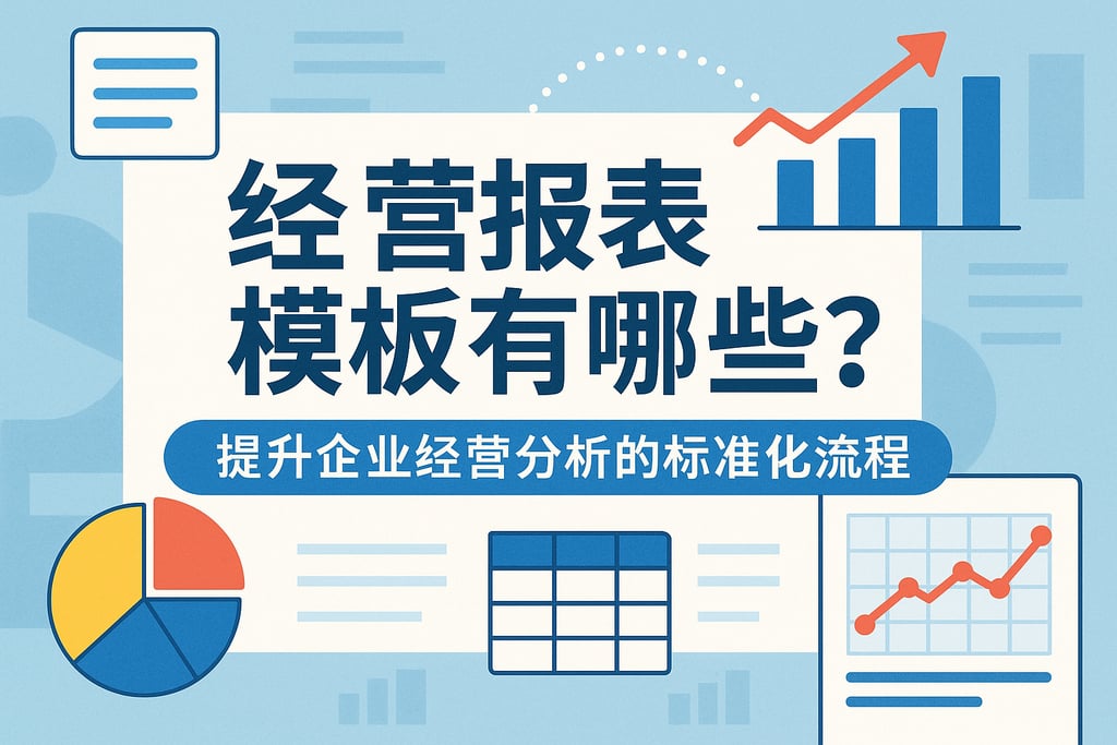 经营报表模板有哪些？提升企业经营分析的标准化流程
