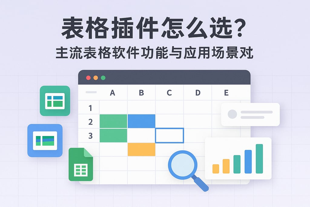 表格插件怎么选？主流表格软件功能与应用场景对比