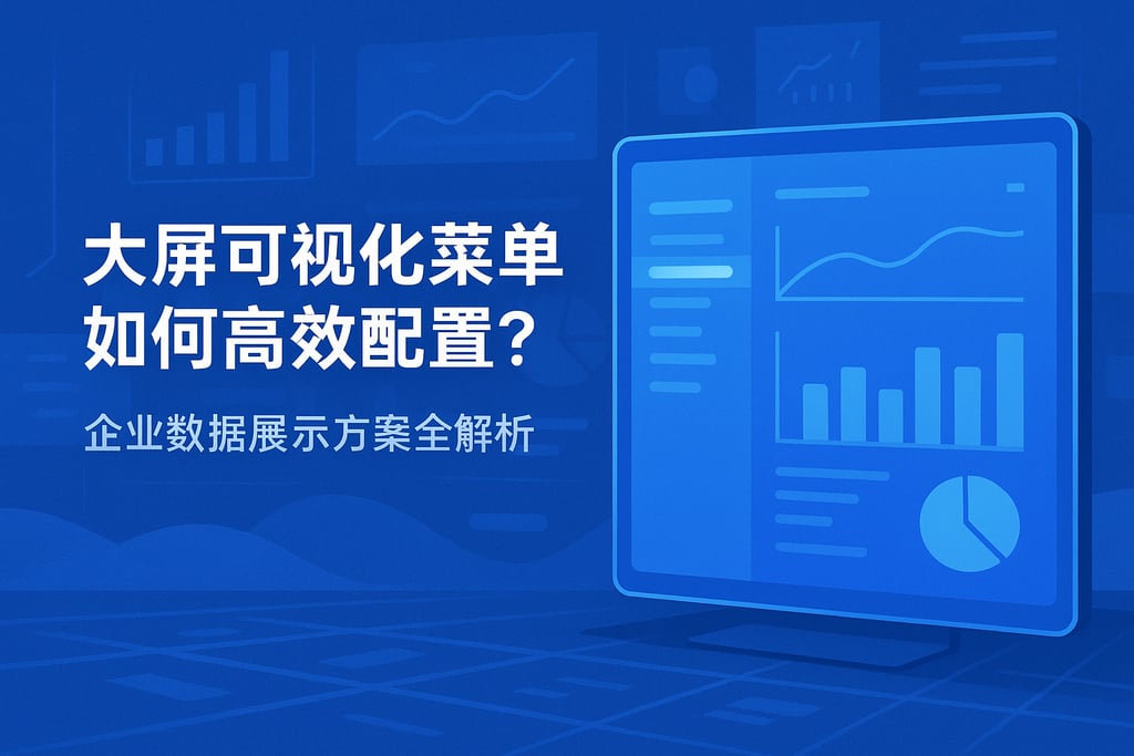 大屏可视化菜单如何高效配置？企业数据展示方案全解析