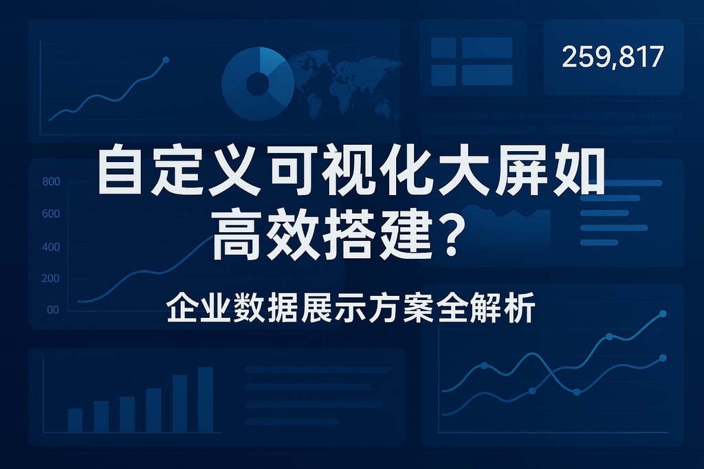 自定义可视化大屏如何高效搭建？企业数据展示方案全解析