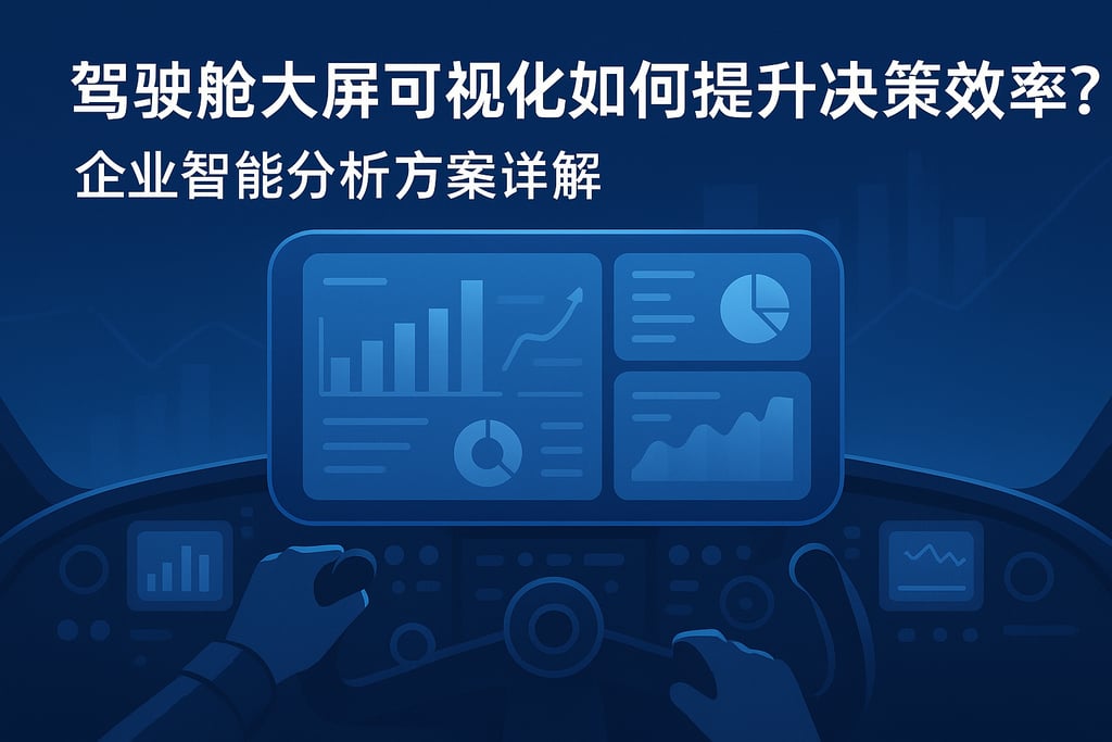 驾驶舱大屏可视化如何提升决策效率？企业智能分析方案详解
