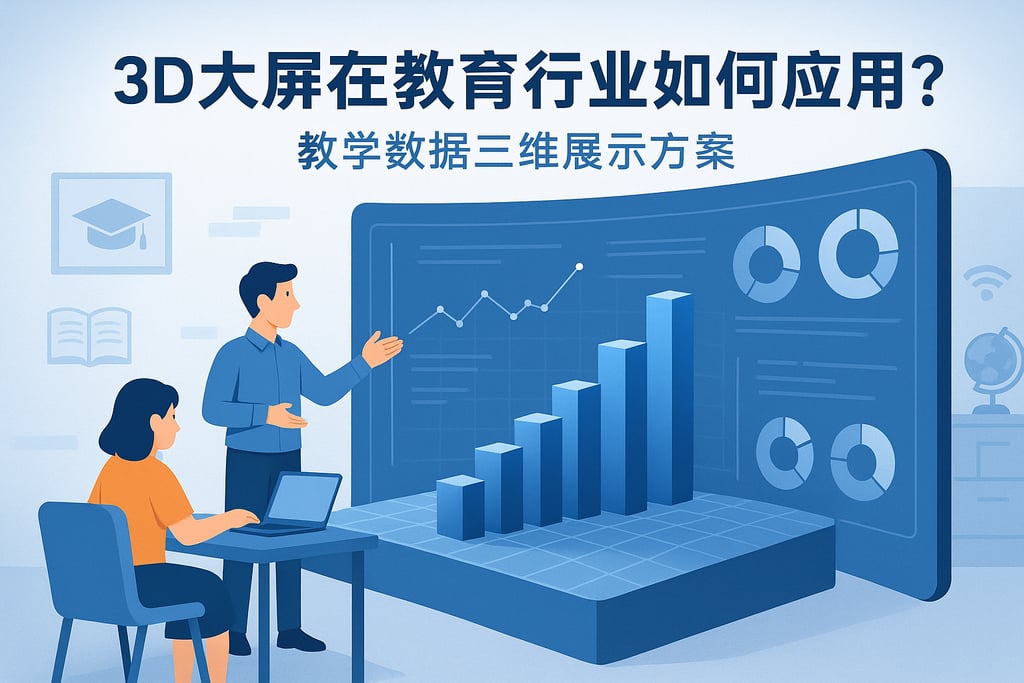 3D大屏在教育行业如何应用？教学数据三维展示方案