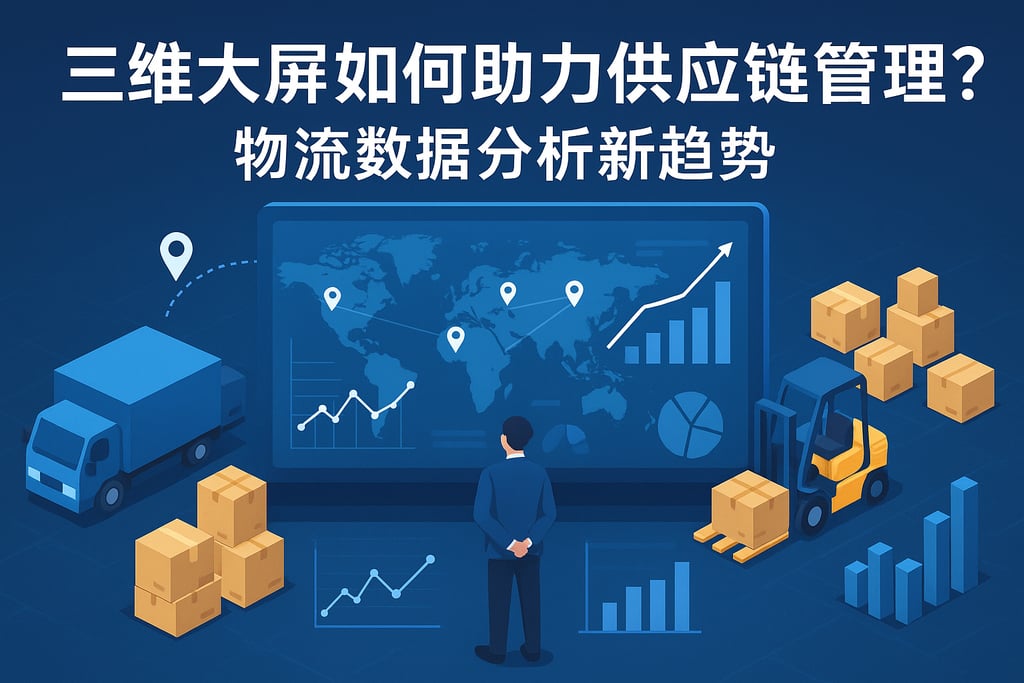 三维大屏如何助力供应链管理？物流数据分析新趋势