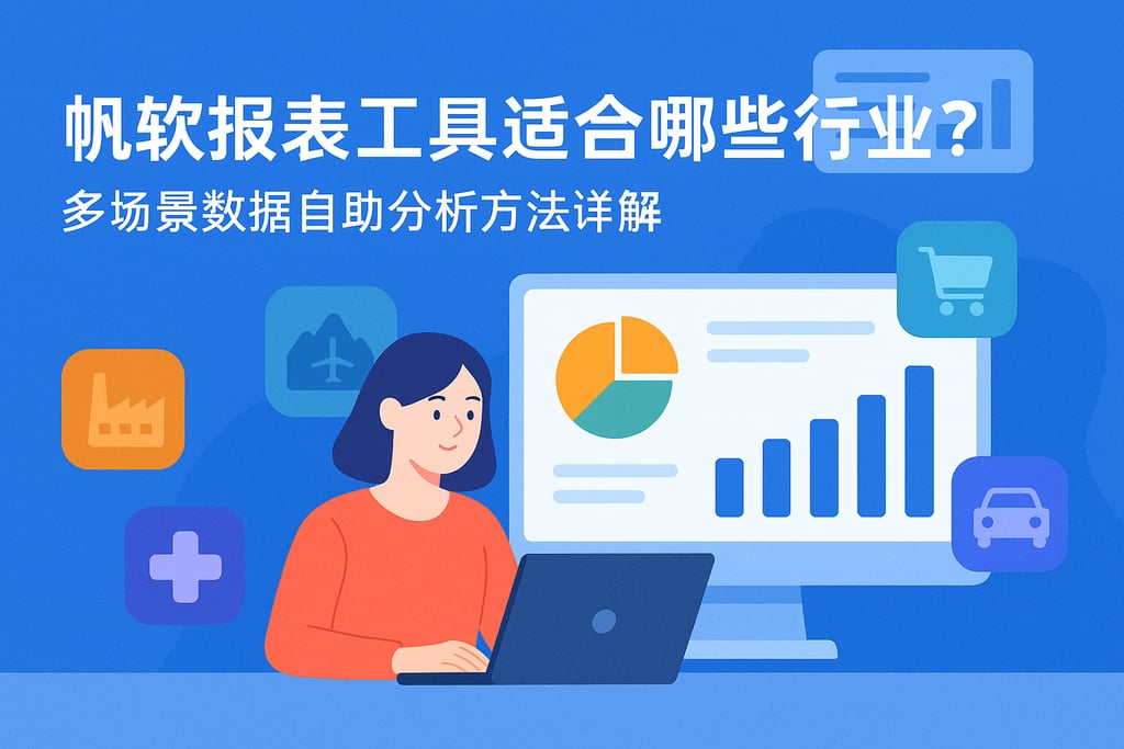 帆软报表工具适合哪些行业？多场景数据自助分析方法详解