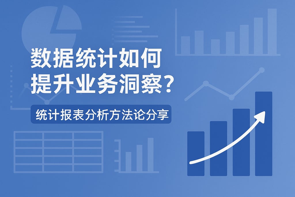 数据统计如何提升业务洞察？统计报表分析方法论分享