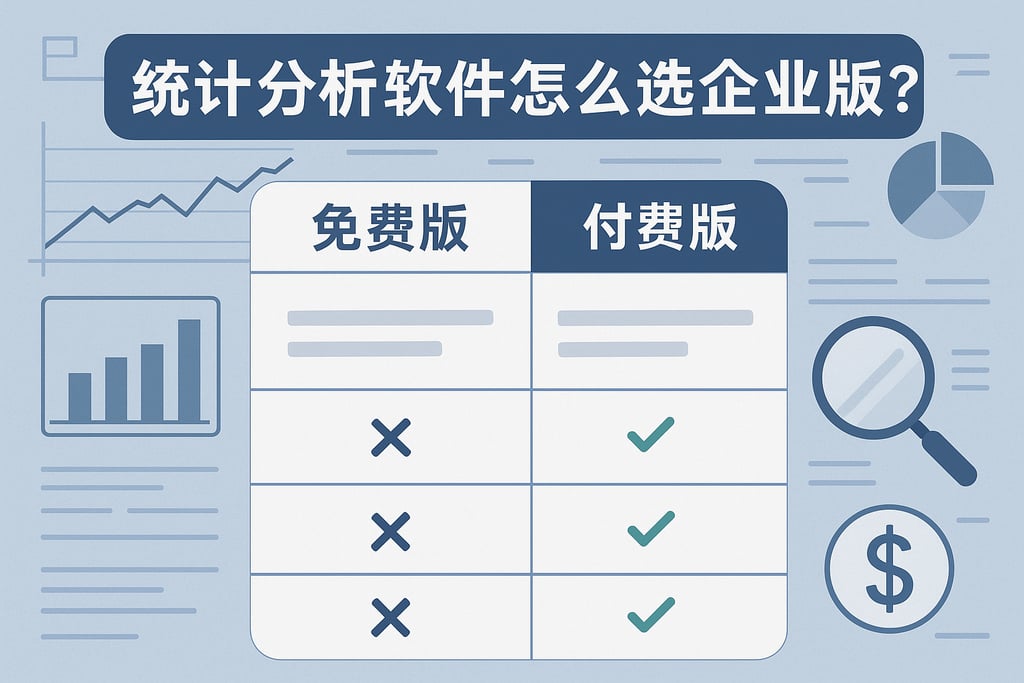 统计分析软件怎么选企业版？免费版与付费版功能对比